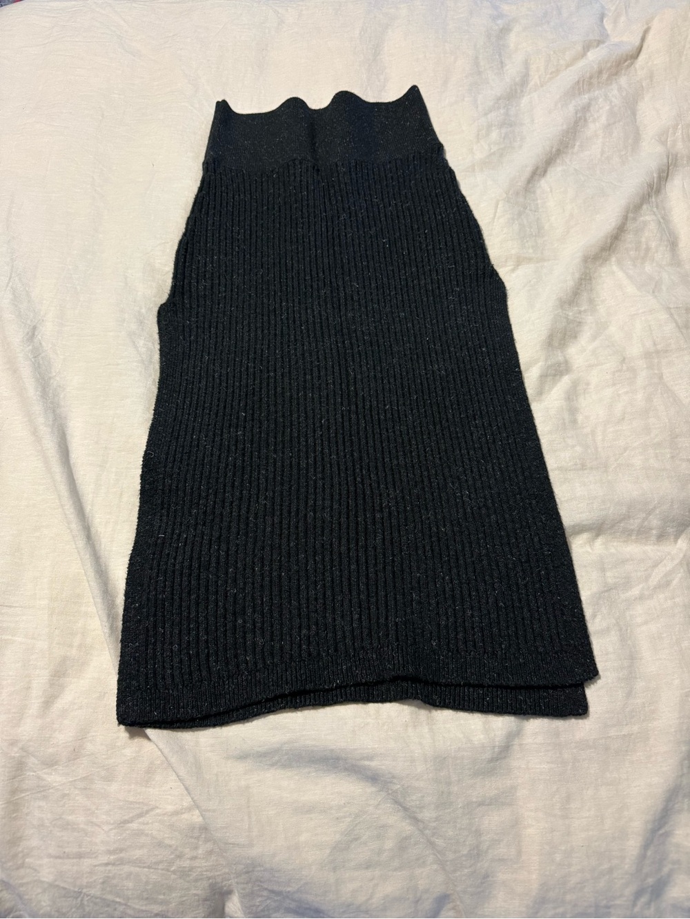 Free People Kids Black Ribbed Knit Skirt